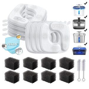 Cat Water Fountain Filters, 8 Pack Replacement Filters & 8 Pack